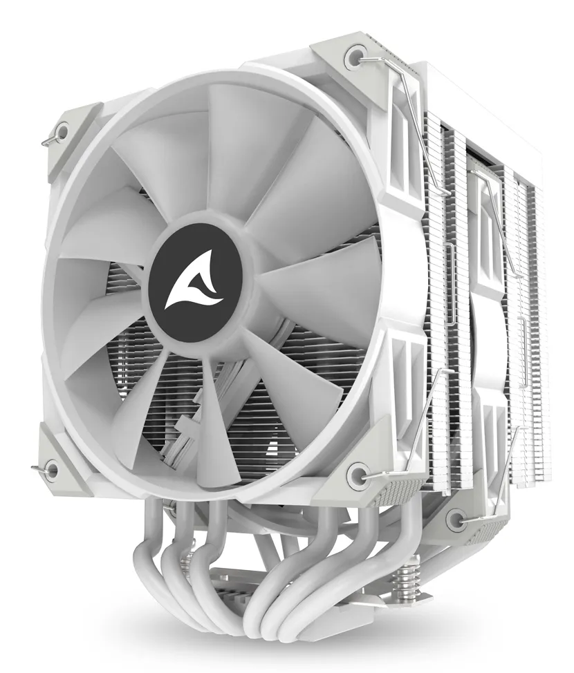 Sharkoon A60, 2x120 mm ARGB -prosessorij&auml;&auml;hdytin, valkoinen