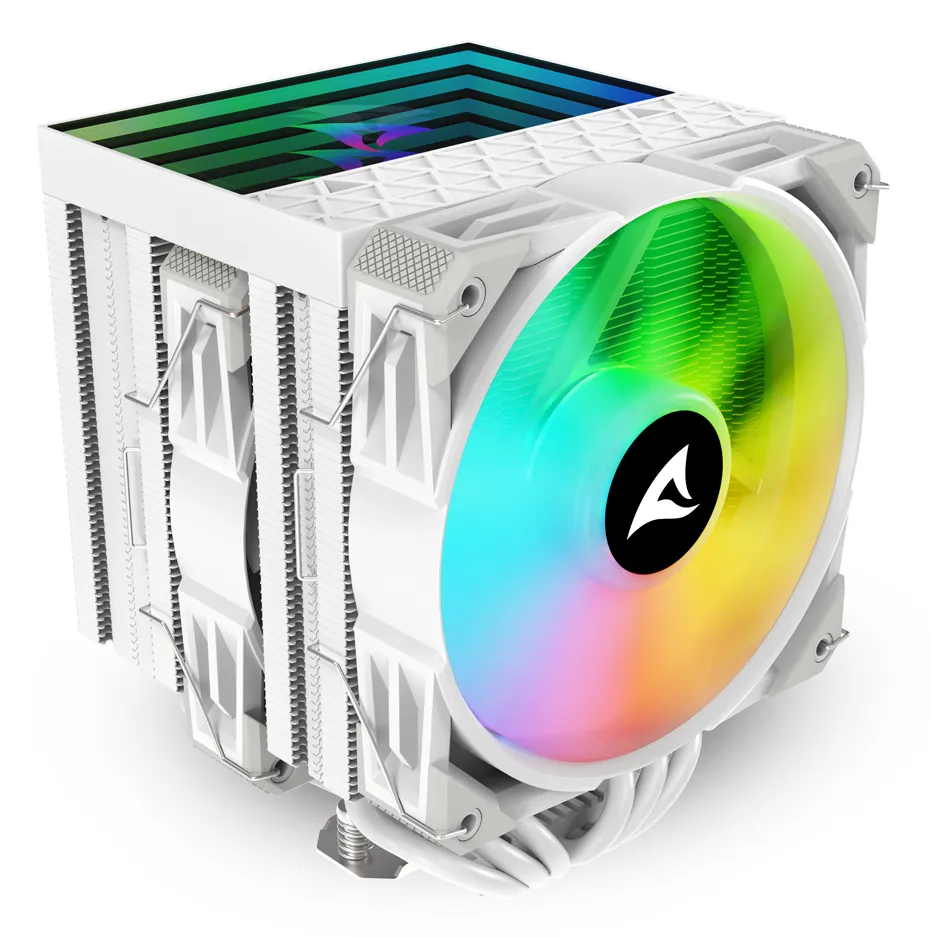 Sharkoon A60, 2x120 mm ARGB -prosessorij&auml;&auml;hdytin, valkoinen