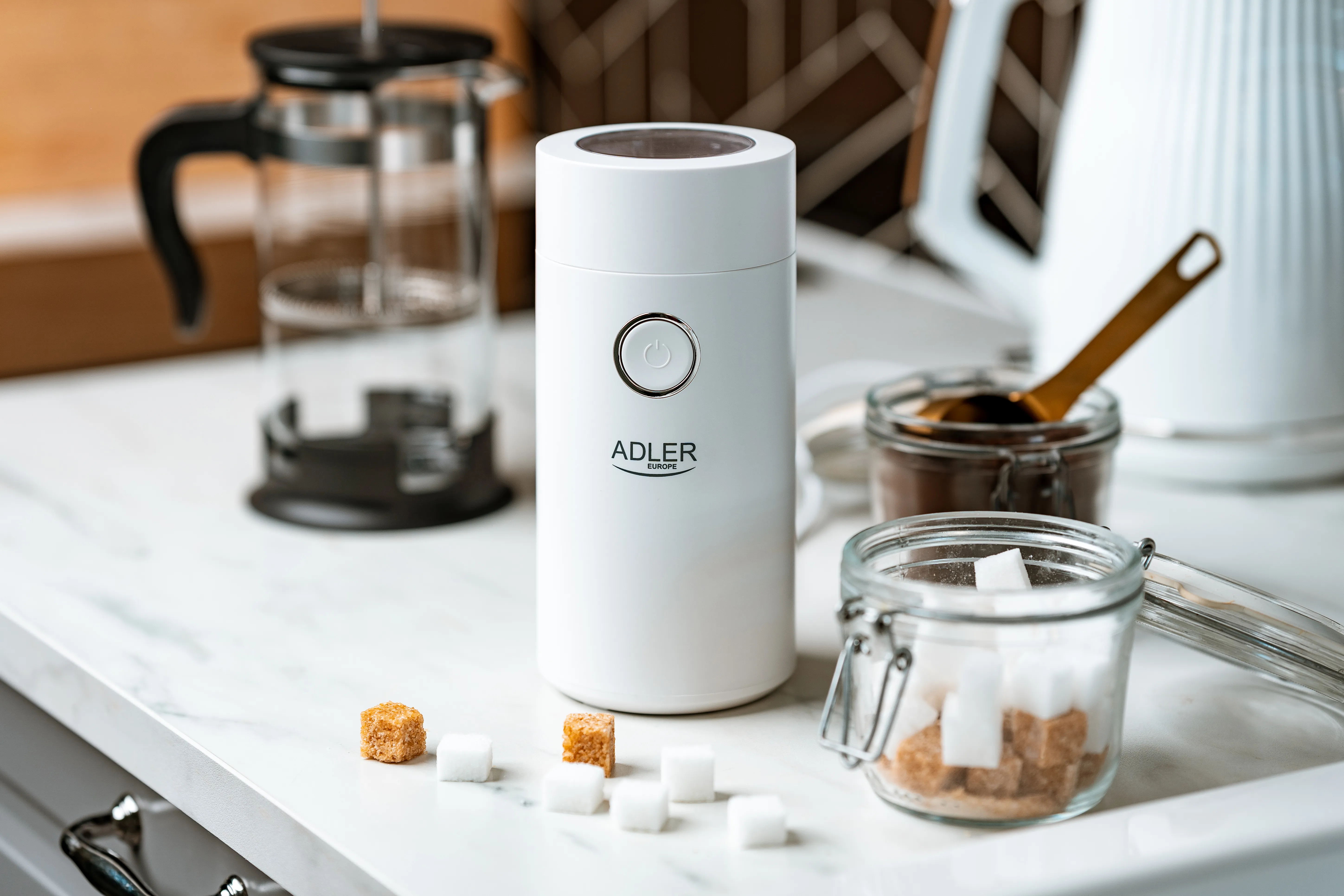 Adler AD 4446ws Coffee Grinder 75g, White