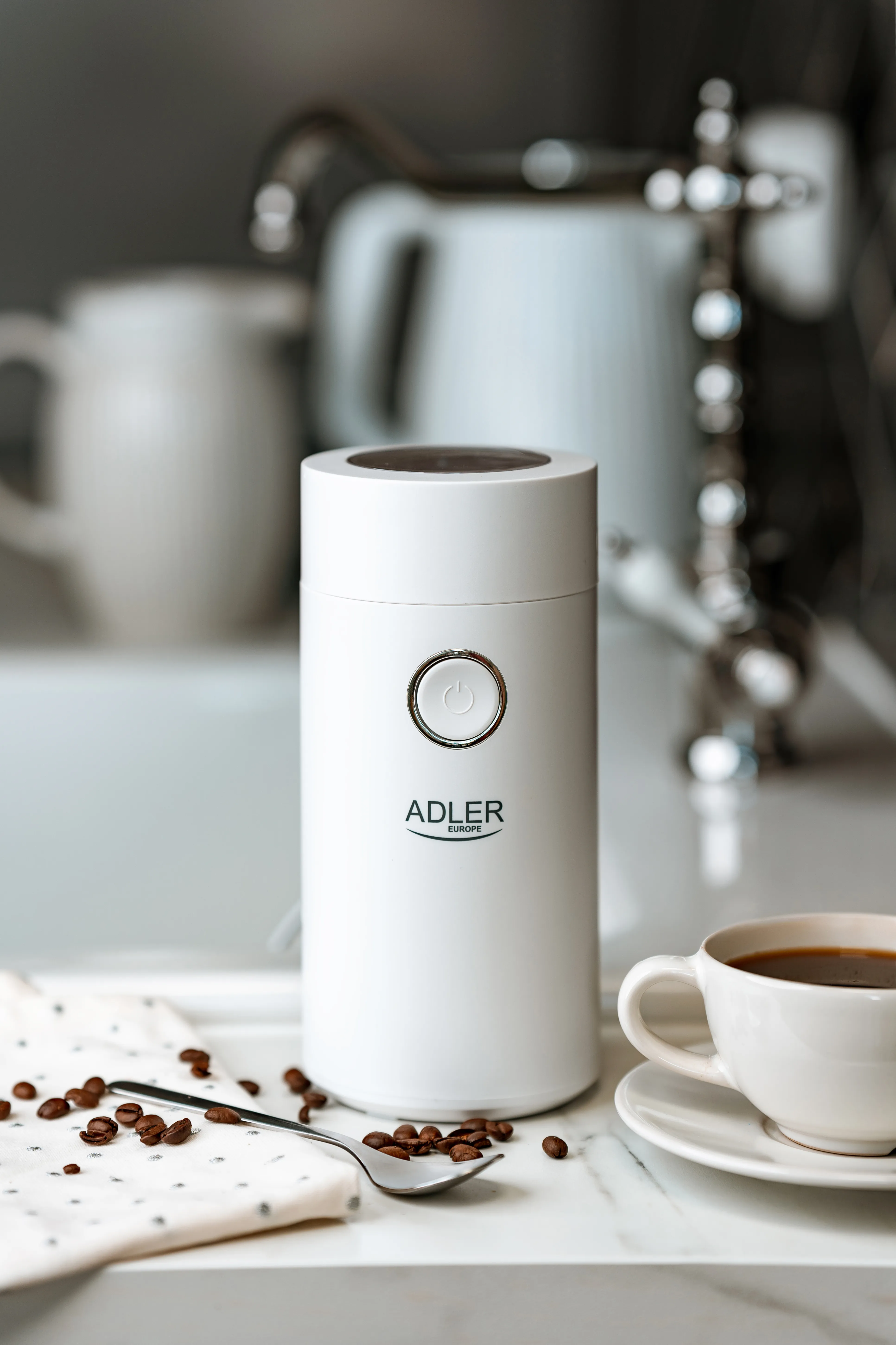 Adler AD 4446ws Coffee Grinder 75g, White