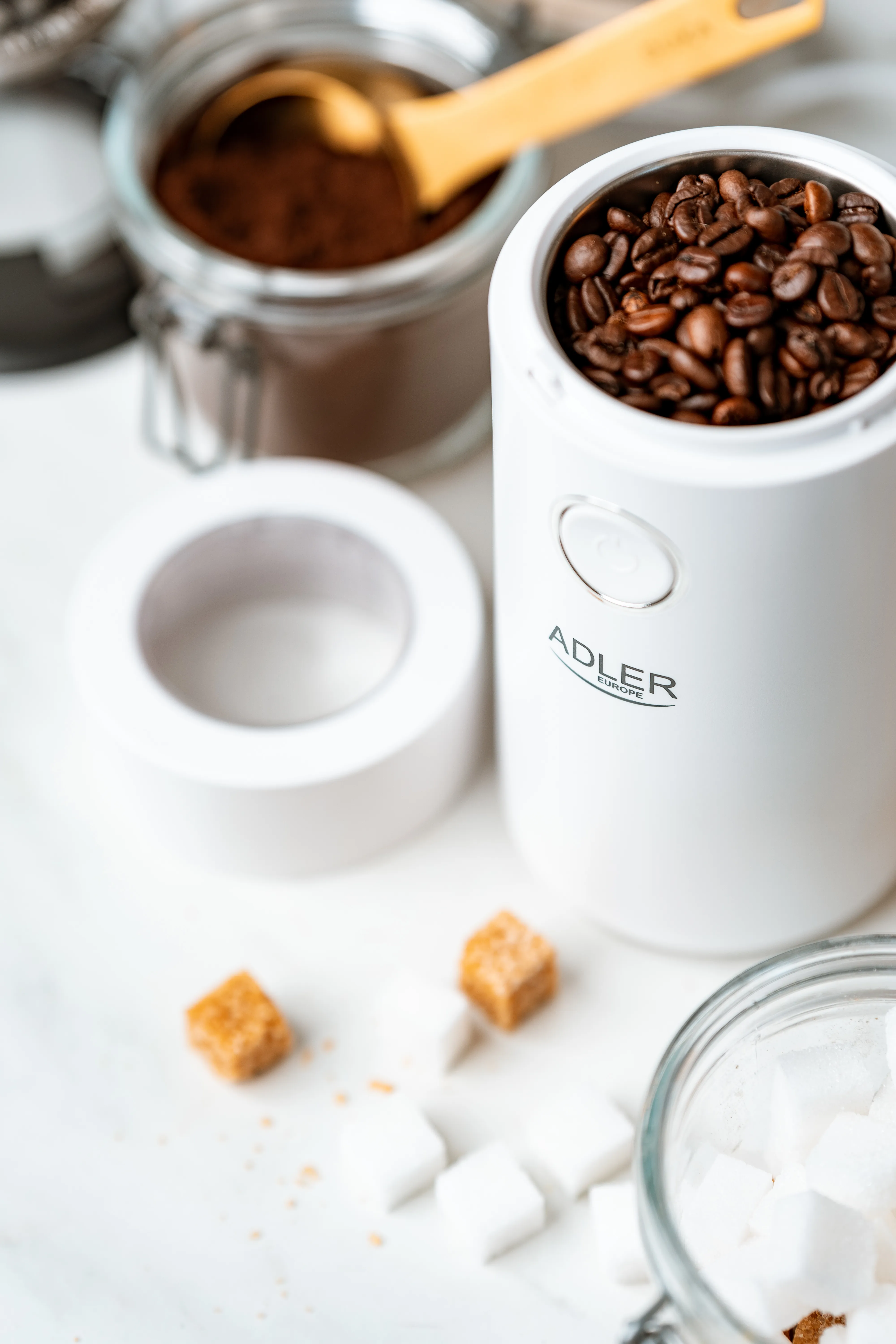 Adler AD 4446ws Coffee Grinder 75g, White