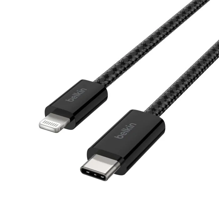 Belkin USB-C – Lightning -kaapeli, 1,5 m, musta, 2 kpl