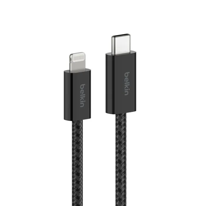 Belkin USB-C – Lightning -kaapeli, 1,5 m, musta, 2 kpl