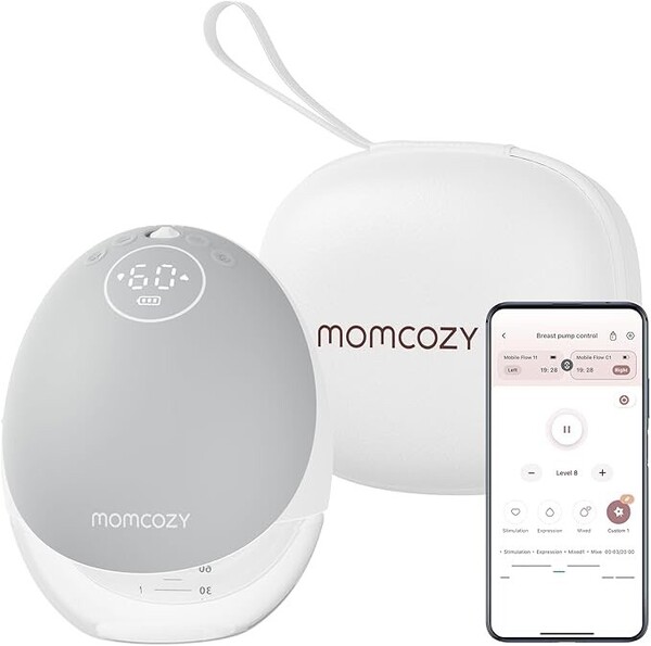 MOMCOZY M9 Mobile Flow Hands-Free enkel br&ouml;stpump, gr&aring;