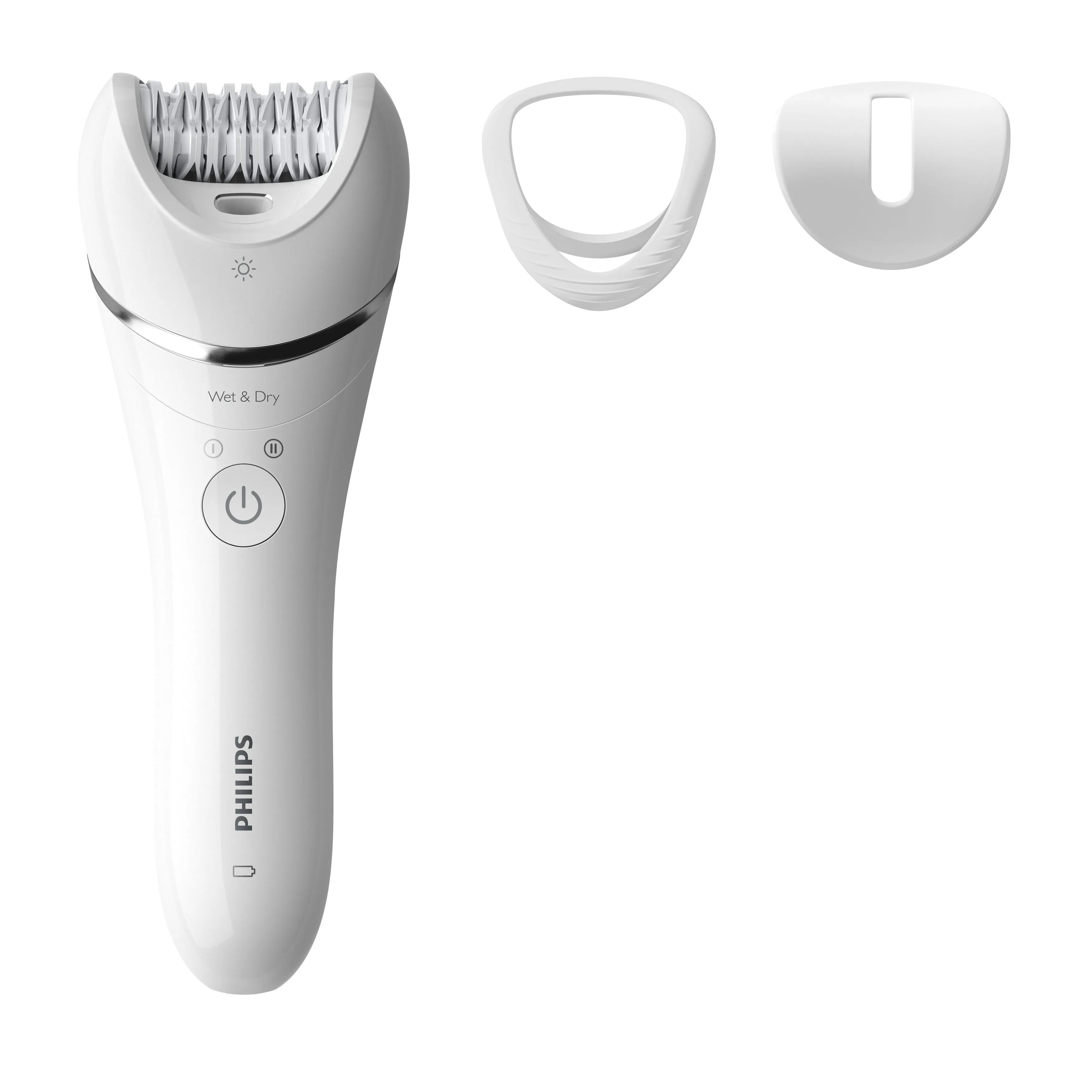 Philips Series 8000 BRE700/00 Wet &amp; Dry - epilator, silver, vit
