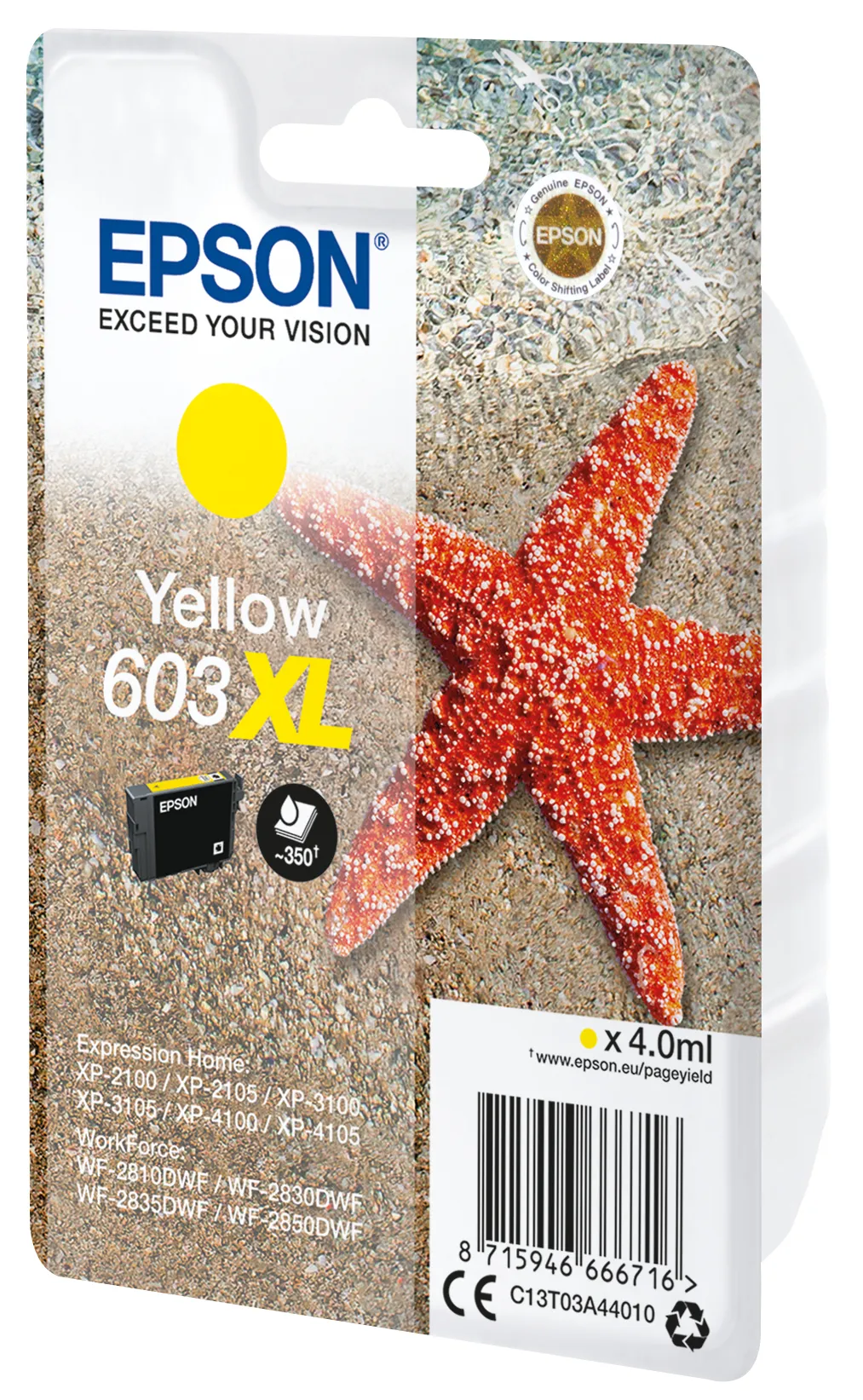 Epson 603XL bl&auml;ckpatron, 4 ml, gul