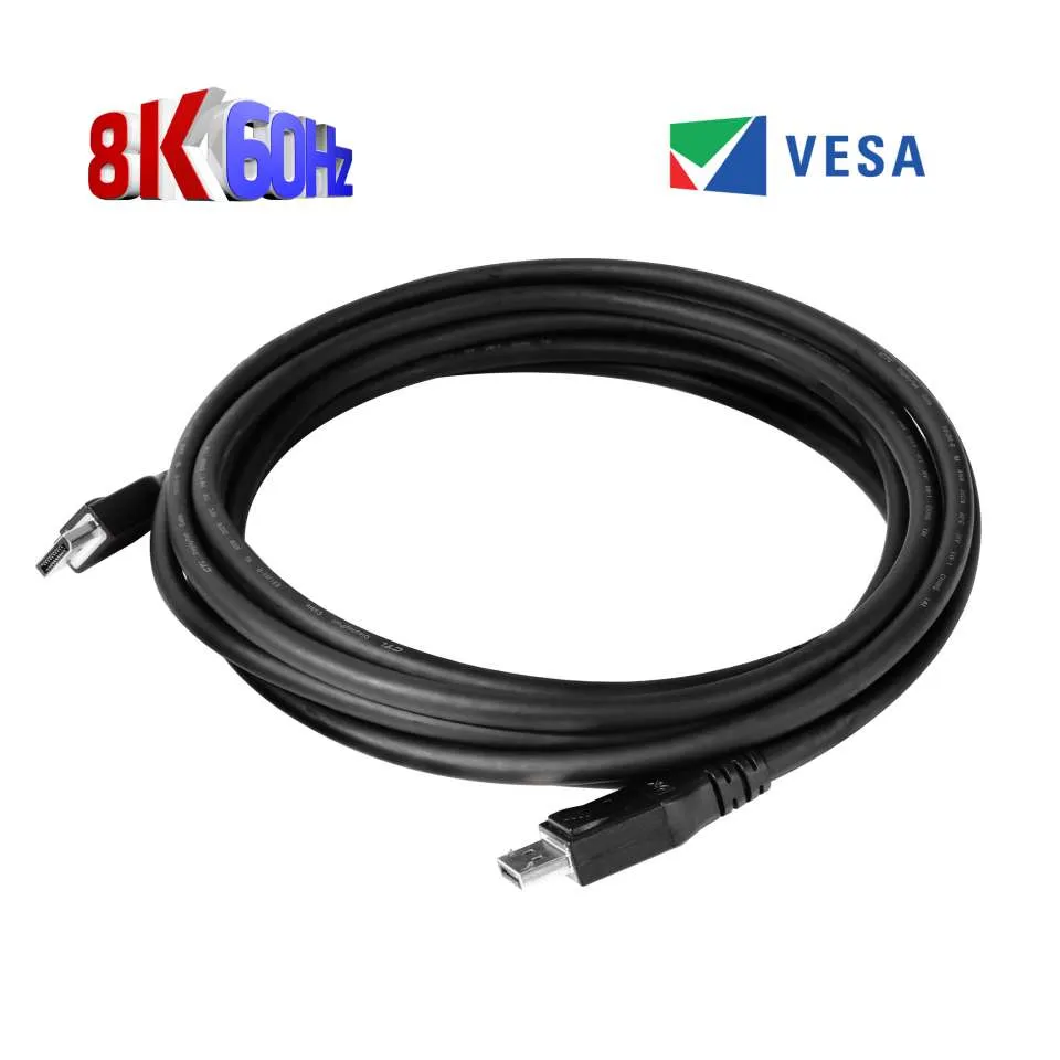 Club 3D DisplayPort 1.4 - cable, Black, 5m