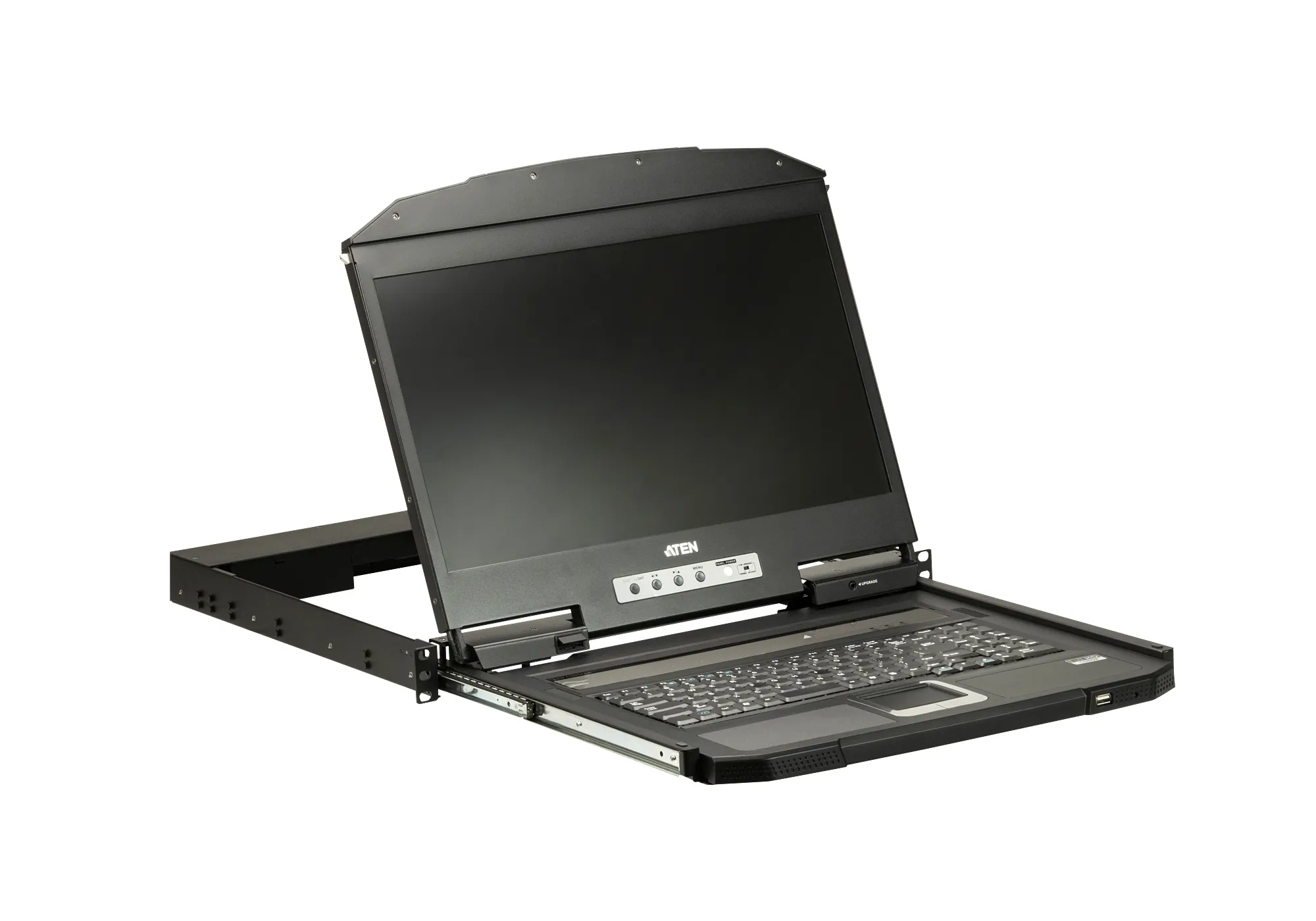 ATEN 1U Short Depth USB HDMI Single Rail Full