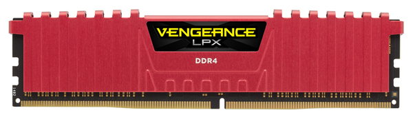 Corsair 16GB (4x4GB) Vengeance LPX, DDR4 2666MHz - punainen