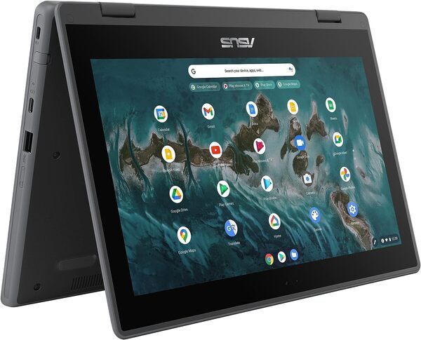 ASUS Chromebook Flip CR1 11.6" N4500, 4 Gt, 32 Gt -kannettava, harmaa
