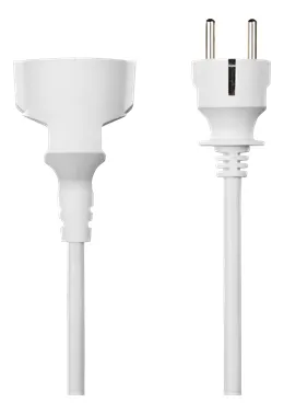 DELTACO jatkojohto, CEE 7/7, CEE 7/4, 3m, musta