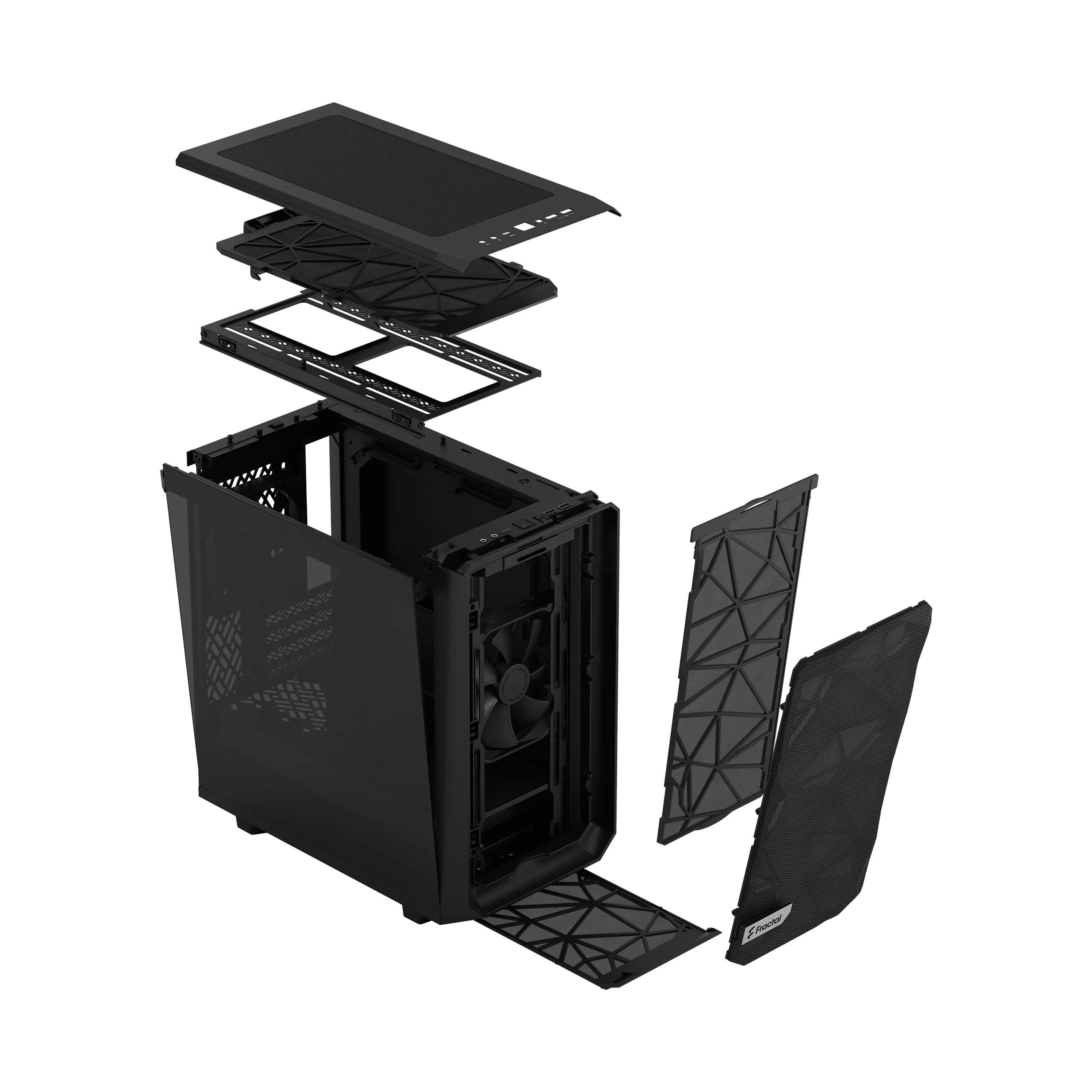 Fractal Design Meshify 2 Mini mini-tower chassi med f&ouml;nster, svart