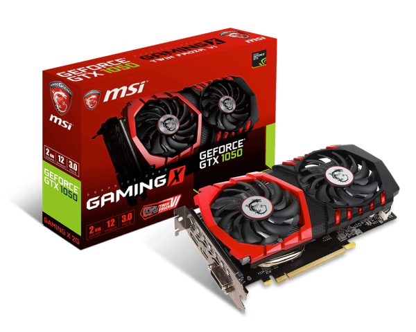 MSI GeForce GTX 1050 Gaming X 2GB - Graphics card