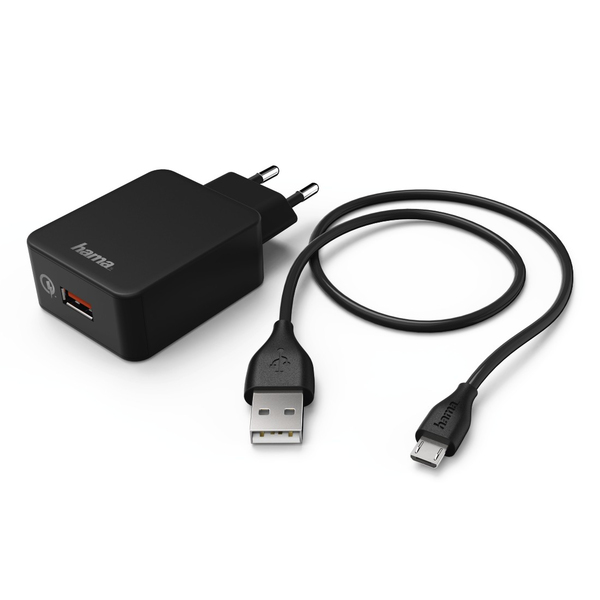 HAMA Laturi 220V MicroUSB 3A QC 3.0