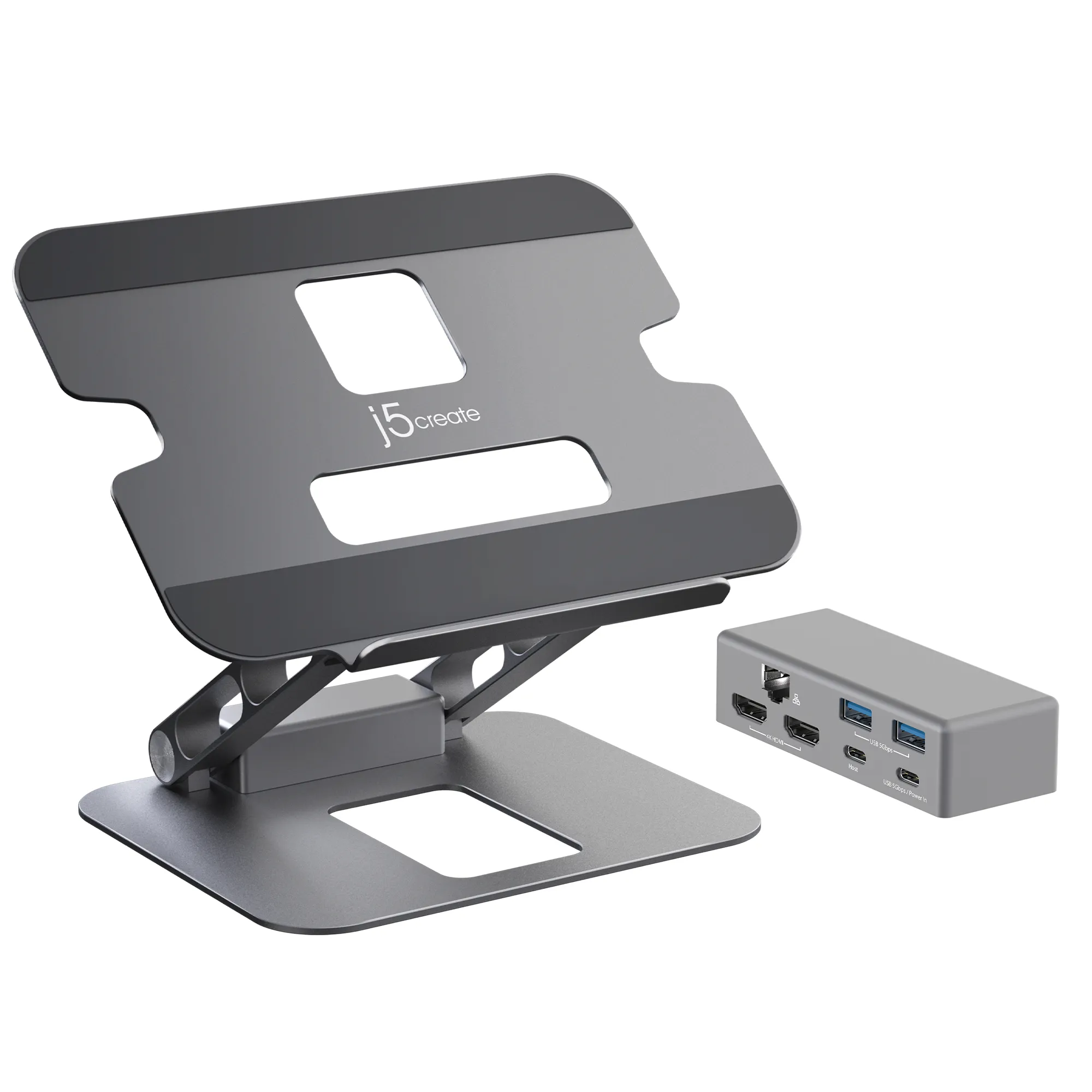J5 Create MULTI-ANGLE DUAL 4K DOCKING - STAND