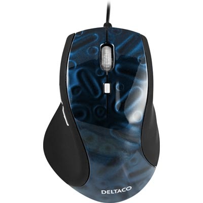 DELTACO optinen hiiri, 5 n&auml;pp&auml;int&auml;+scroll, USB+PS2, "Navy blue"-3D