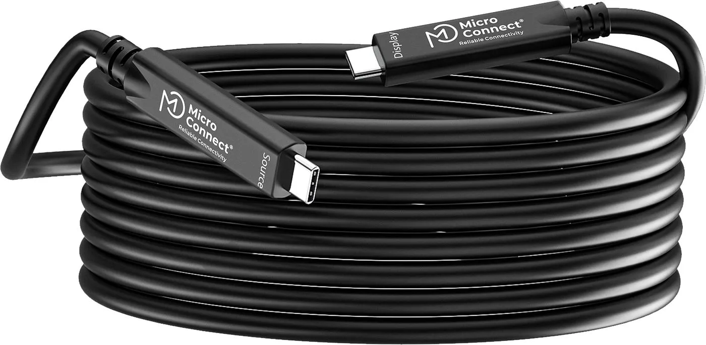 MicroConnect USB 3.2 USB-C -kaapeli, 60 W, 10 m, musta