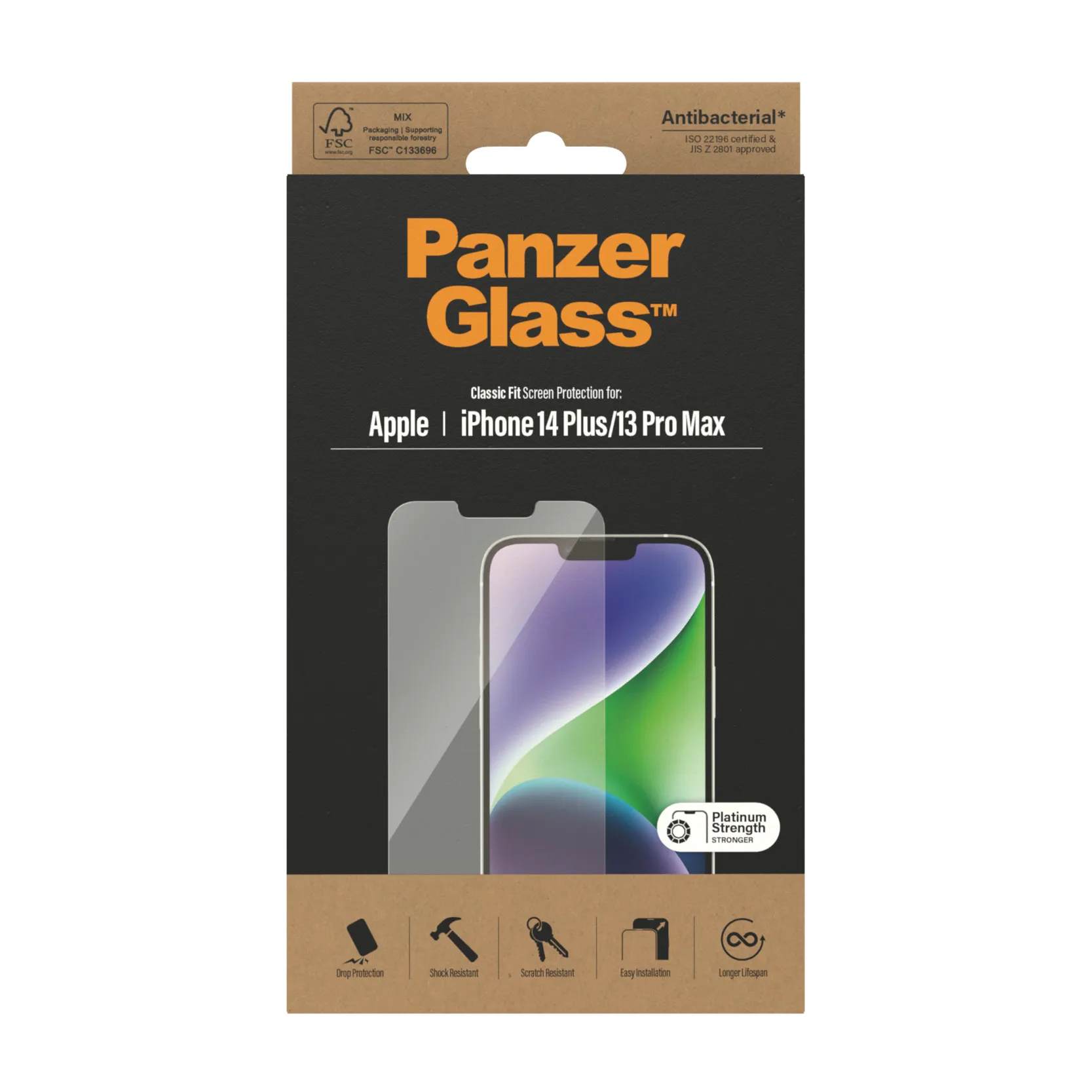 PanzerGlass Classic Fit, iPhone 14 Plus - sk&auml;rmskydd