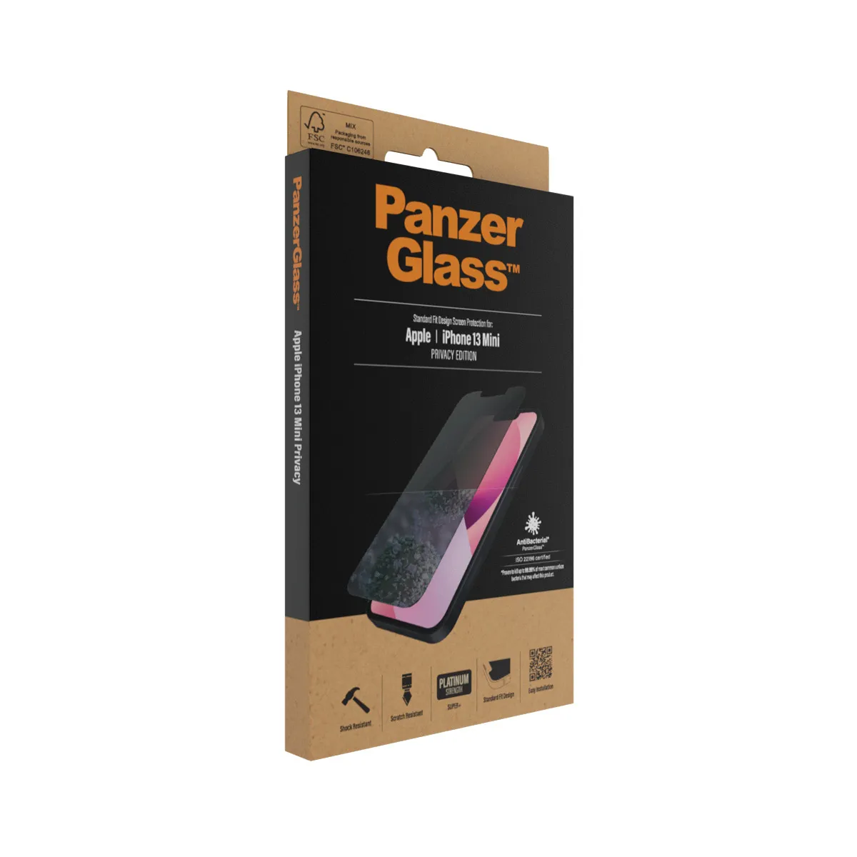 PanzerGlass Classic Fit, Privacy, iPhone 13 mini - sk&auml;rmskydd