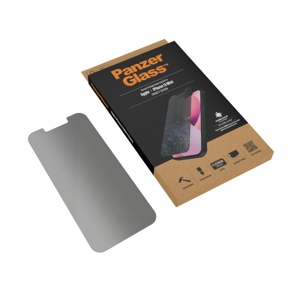 PanzerGlass Classic Fit, Privacy, iPhone 13 mini - Screen Glass