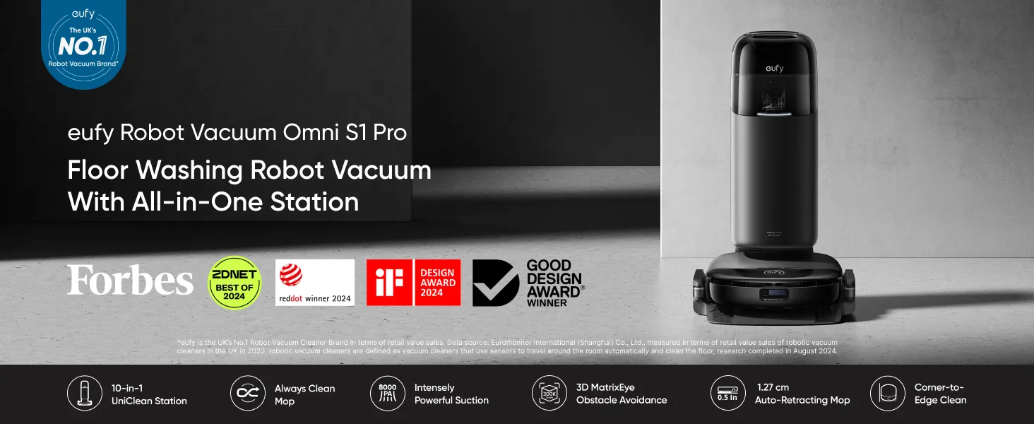 Anker Eufy S1 Robot Vacuum Cleaner Pro, Gr&aring;
