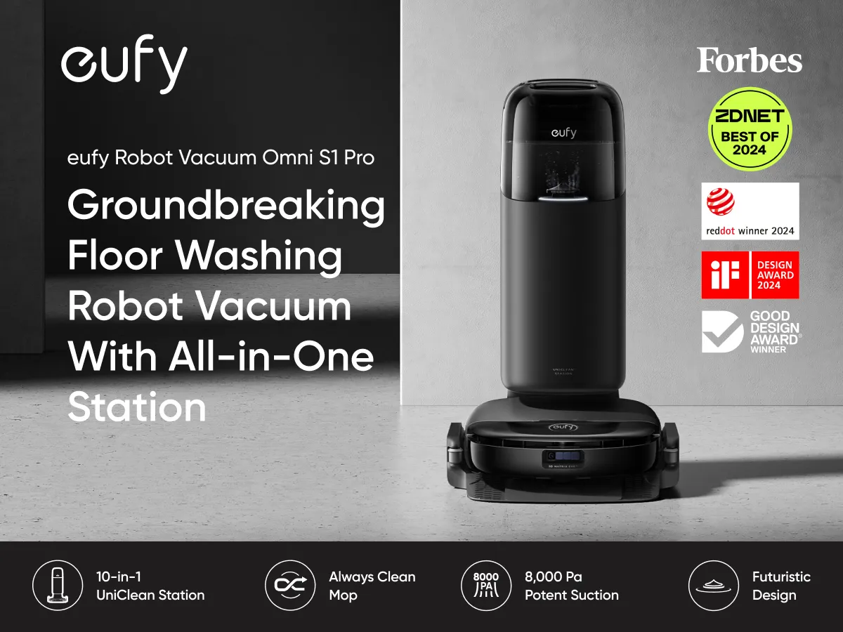 Anker Eufy S1 Robot Vacuum Cleaner Pro, Gr&aring;