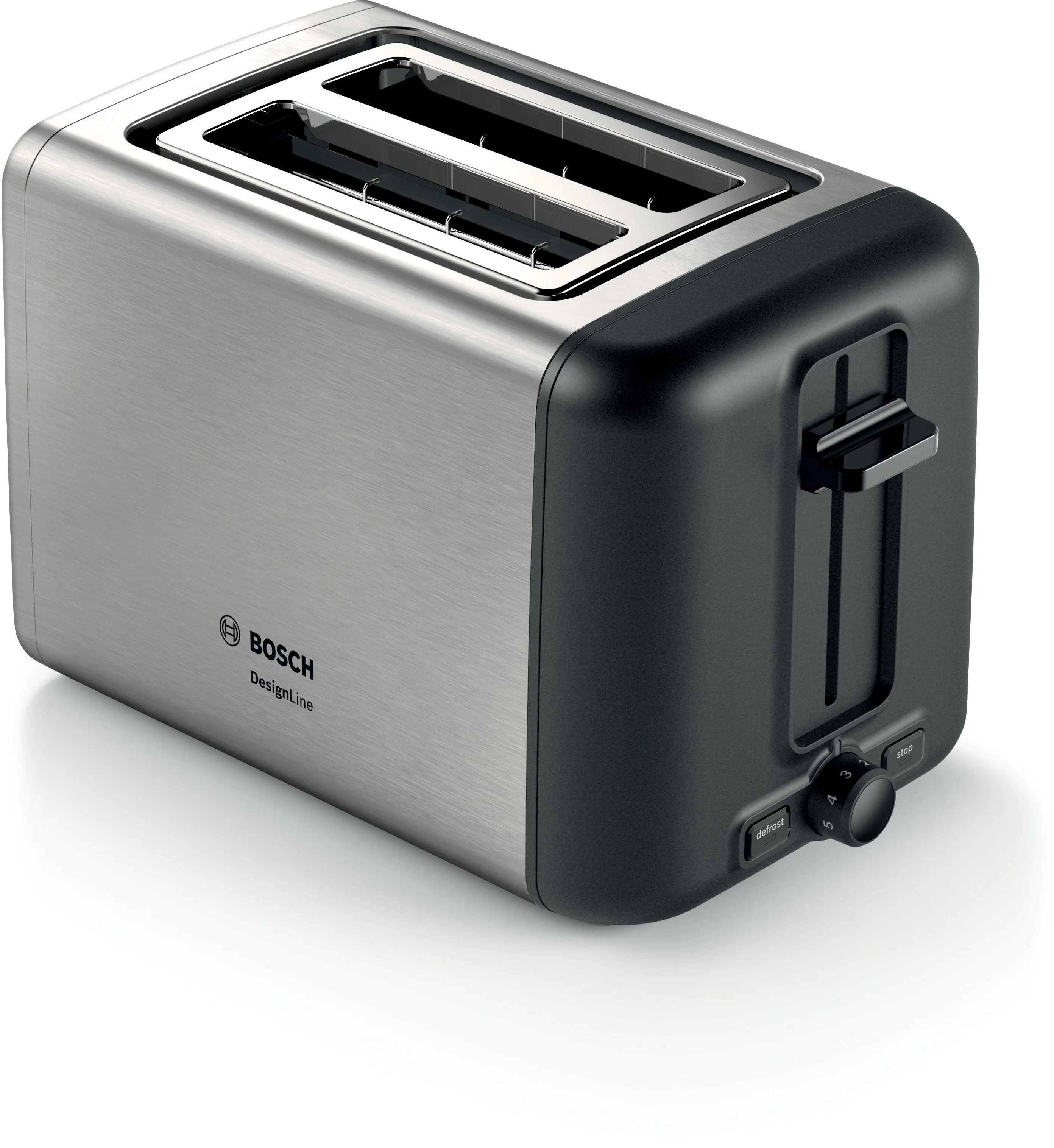 Bosch DesignLine TAT3P420DE - toaster, 2 slices, black/silver