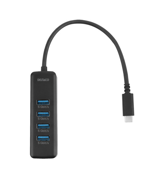 Deltaco 5 Gbps, 4x USB-A - USB-C hub