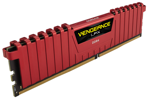 Corsair 16GB (4x4GB) Vengeance LPX, DDR4 2666MHz - Red