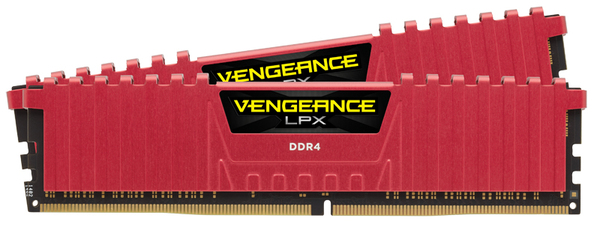 Corsair 16GB (4x4GB) Vengeance LPX, DDR4 2666MHz - Red