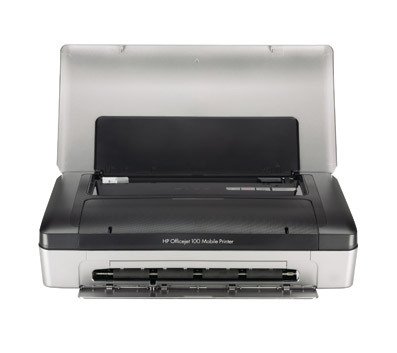 HP Officejet 100 Mobile Printer 22ppm black 18ppm color (draft) Bluetooth 2 50 sheet input tray LiIon battery included