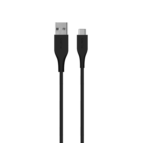 USB-A - USB-C kaapeli, 2m, musta