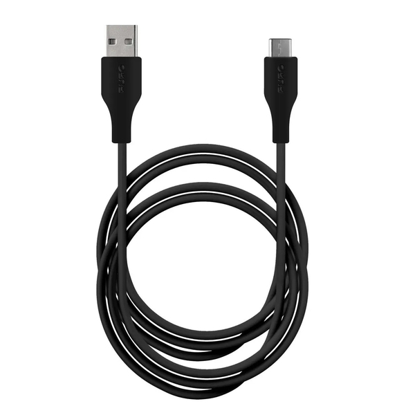 USB-A - USB-C kaapeli, 2m, musta