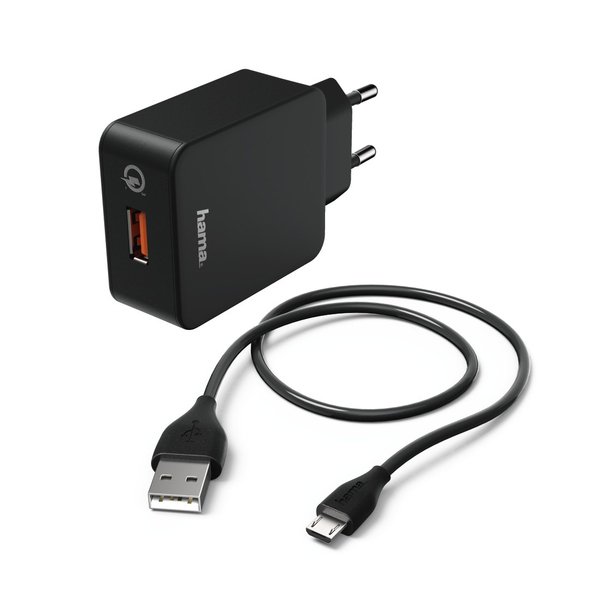 HAMA Laturi 220V MicroUSB 3A QC 3.0