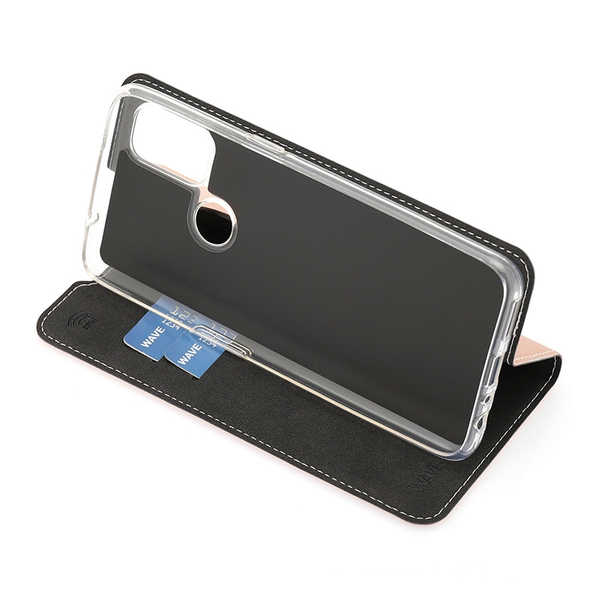 Wave Book Case, OnePlus Nord N10 - case, Rose gold