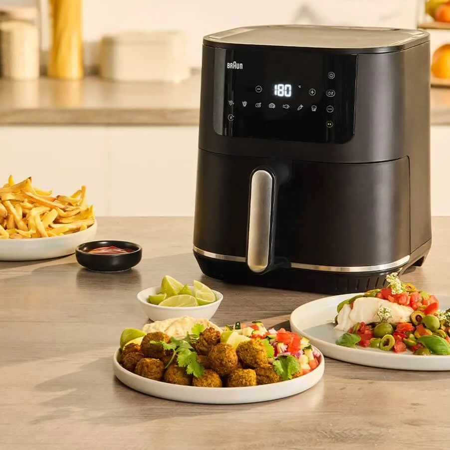 Braun MultiFry 5 HF 5034I, 6L, 1.5 kg, 1700W, air fryer, Black