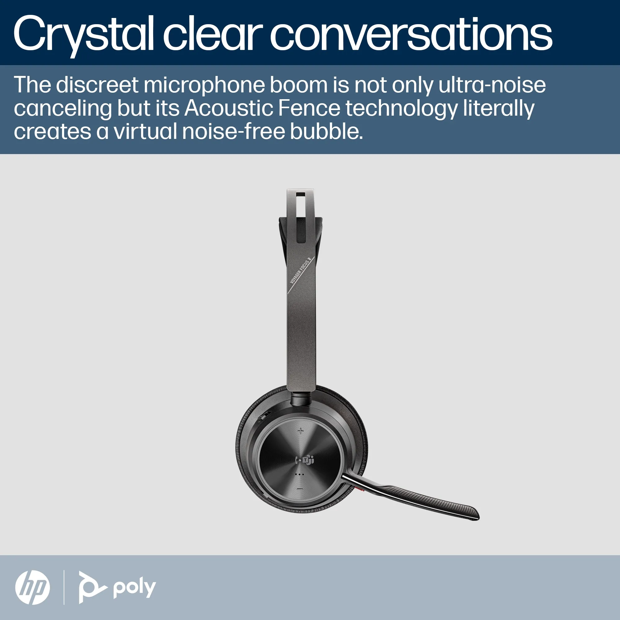 Poly VOYAGER FOCUS 2 UC - wireless headphones, Black