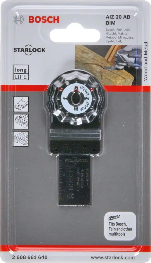Bosch Starlock AIZ 20 AB Dybdesk&aelig;ringssavklinge