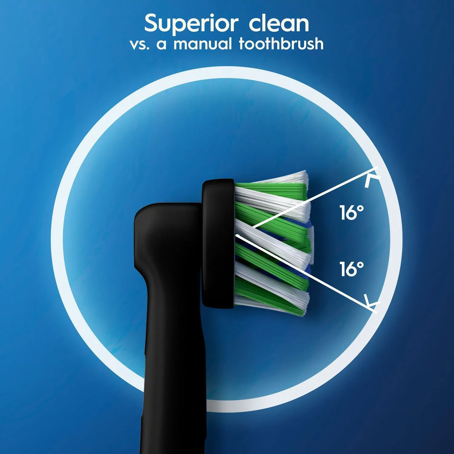 Oral-B Cross Action - borsthuvuden, svart, 3-pack