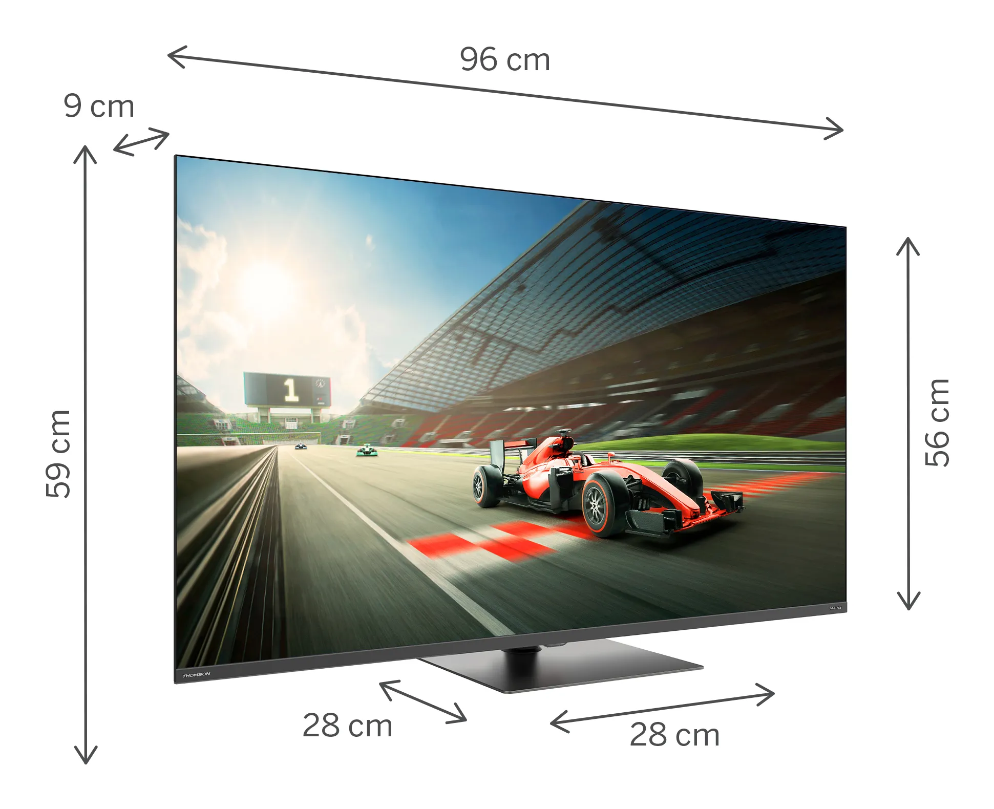 Thomson QLED Pro 43" 4K Google TV, 144 Hz, HDR10, Dolby Vision, harmaa Thomson QLED Pro 43" 4K Google TV, 144 Hz, HDR10, Dolby Vision, harmaa