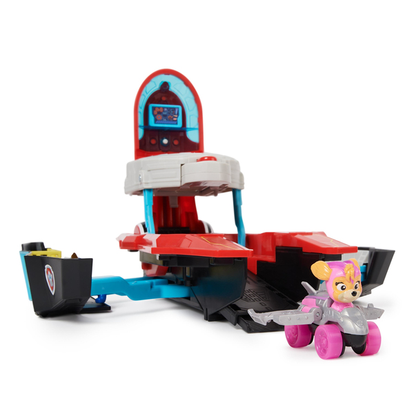 Spin Master Paw Patrol: The Mighty Movie, Pup Squad Mini Marine Headquarters Playset, Toy Vehicle (with Skye Toy Car and Chase Toy Figure)