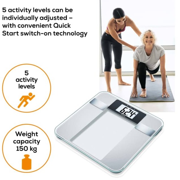Beurer BG13 Diagnostic Bathroom Scale, 150 kg