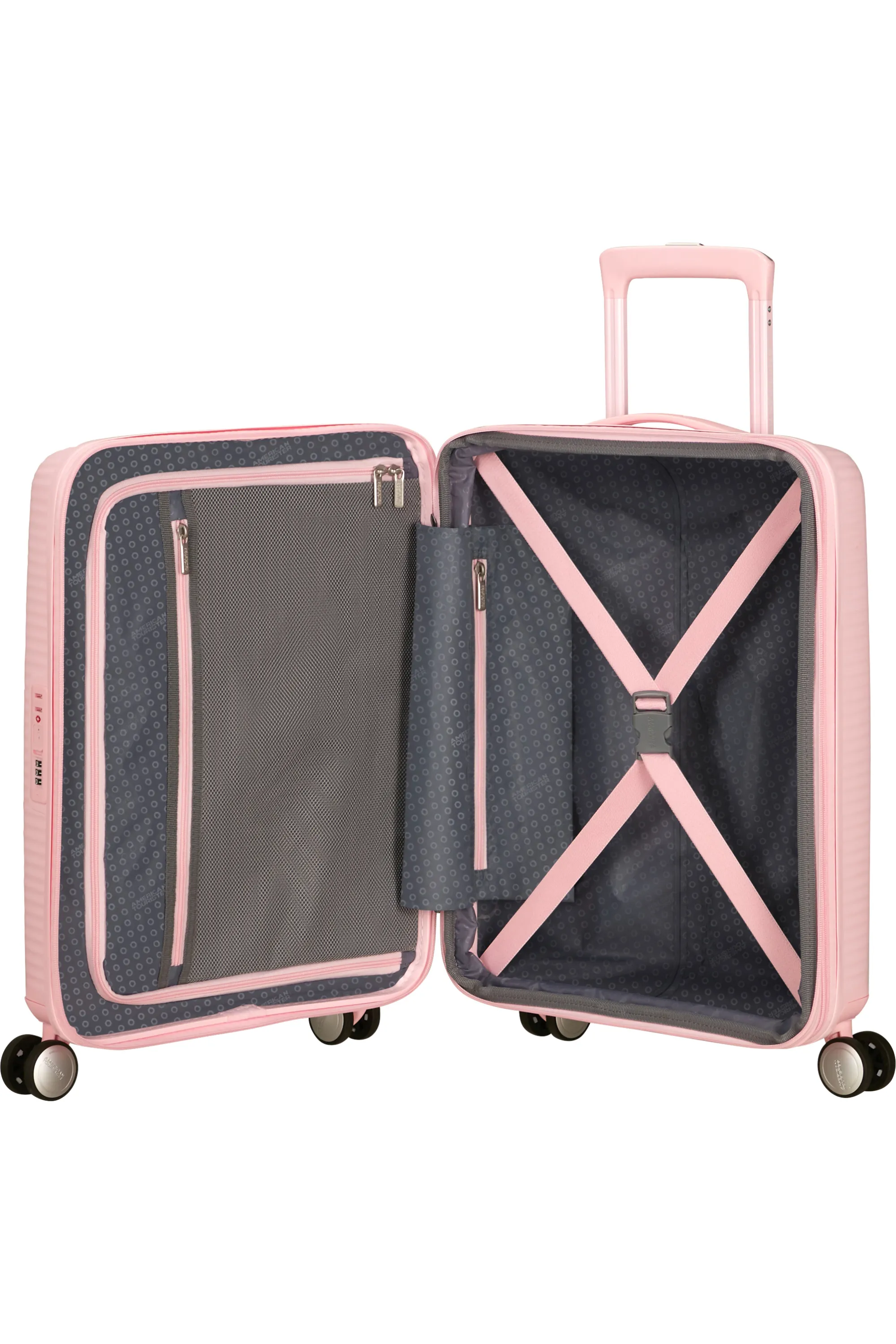 American Tourister Soundbox Expandable Cabin 55 cm Luggage, Pastel Pink