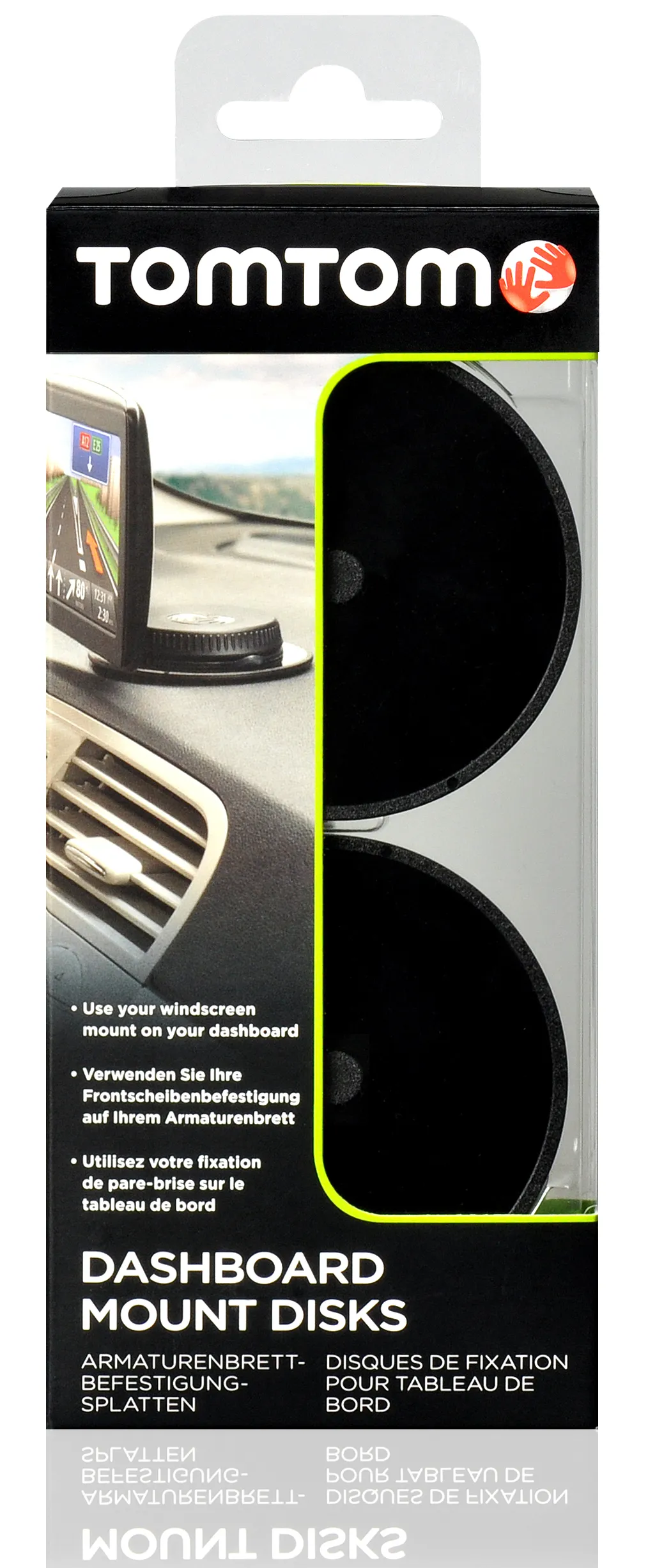 TomTom Kojelautapidikelevy, Adhesive Disks 2 Pack (ONE 3rd Edition, ONE version 4, ONE XL, NEW ONE XL 2nd, One ja XL IQR, GO520, GO530, GO720, GO730, GO730T, GO