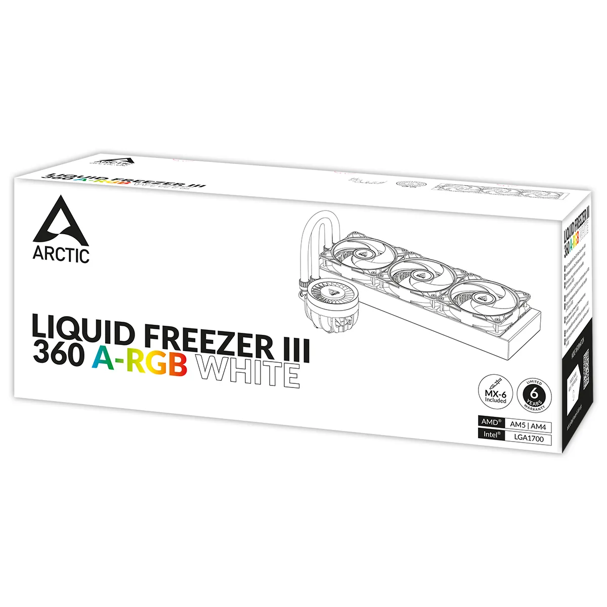Arctic Liquid Freezer III 360 A-RGB -nestej&auml;&auml;hdytysj&auml;rjestelm&auml;, Valkoinen