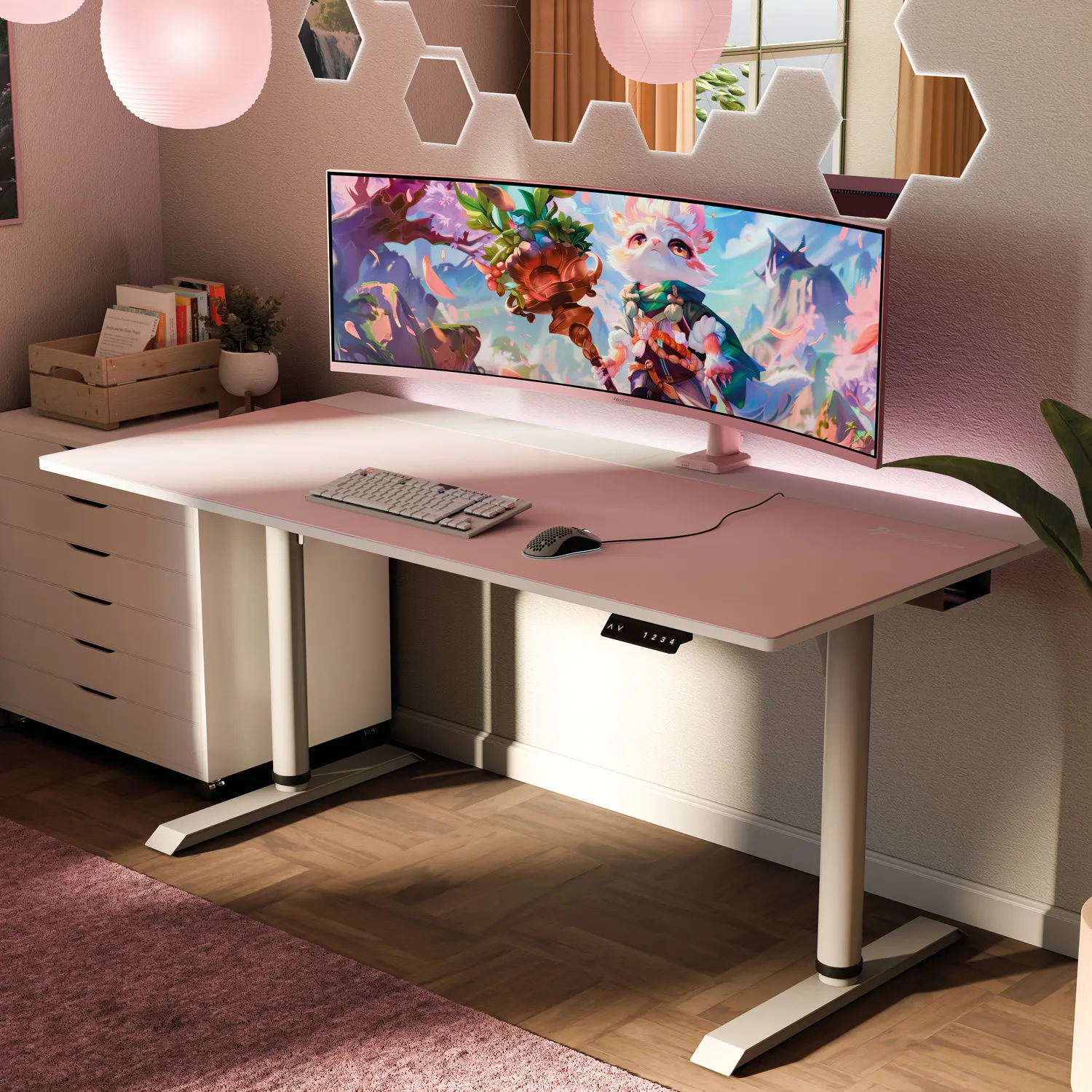 AROZZI Nova 49" DQHD, VA -kaareva pelin&auml;ytt&ouml;, 165 Hz, HDR10, USB-hubi