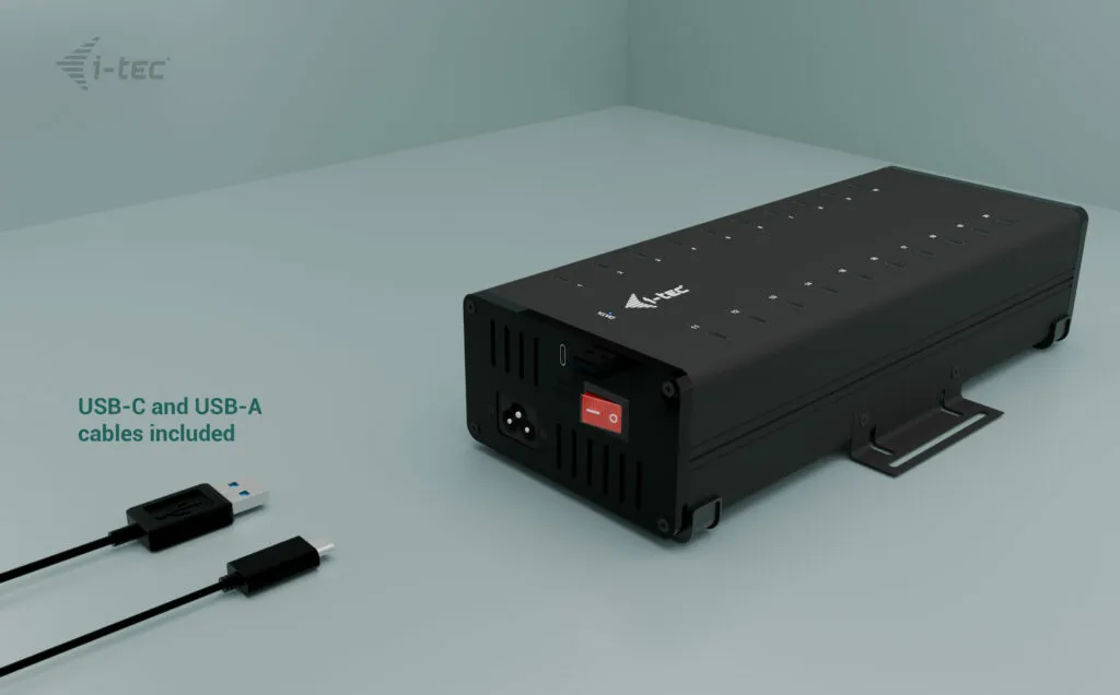 I-Tec 20xUSB-C 15W active w/360W power supply - charging hub