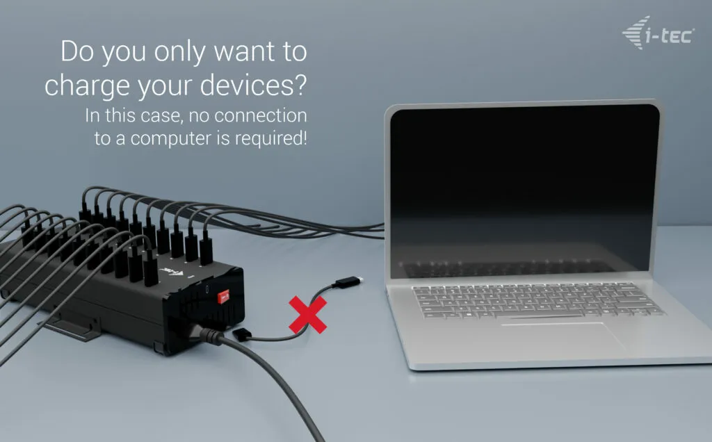 I-Tec 20xUSB-C 15W active w/360W power supply - charging hub