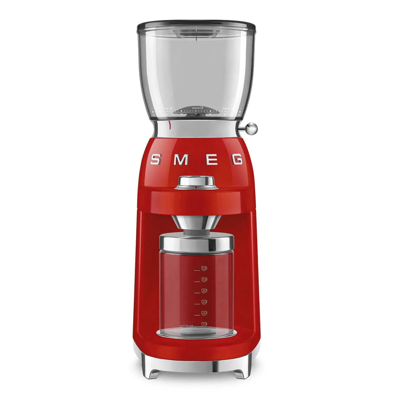 Smeg 50's Style CGF11RDEU Coffee Grinder 350g, Red