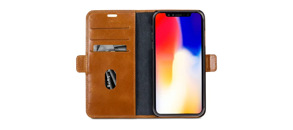 Dbramante1928 Copenhagen, iPhone XS Max - pl&aring;nboksfodral, Brun